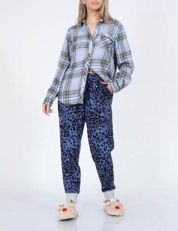Pantaloni de pijama Aerie, albastru