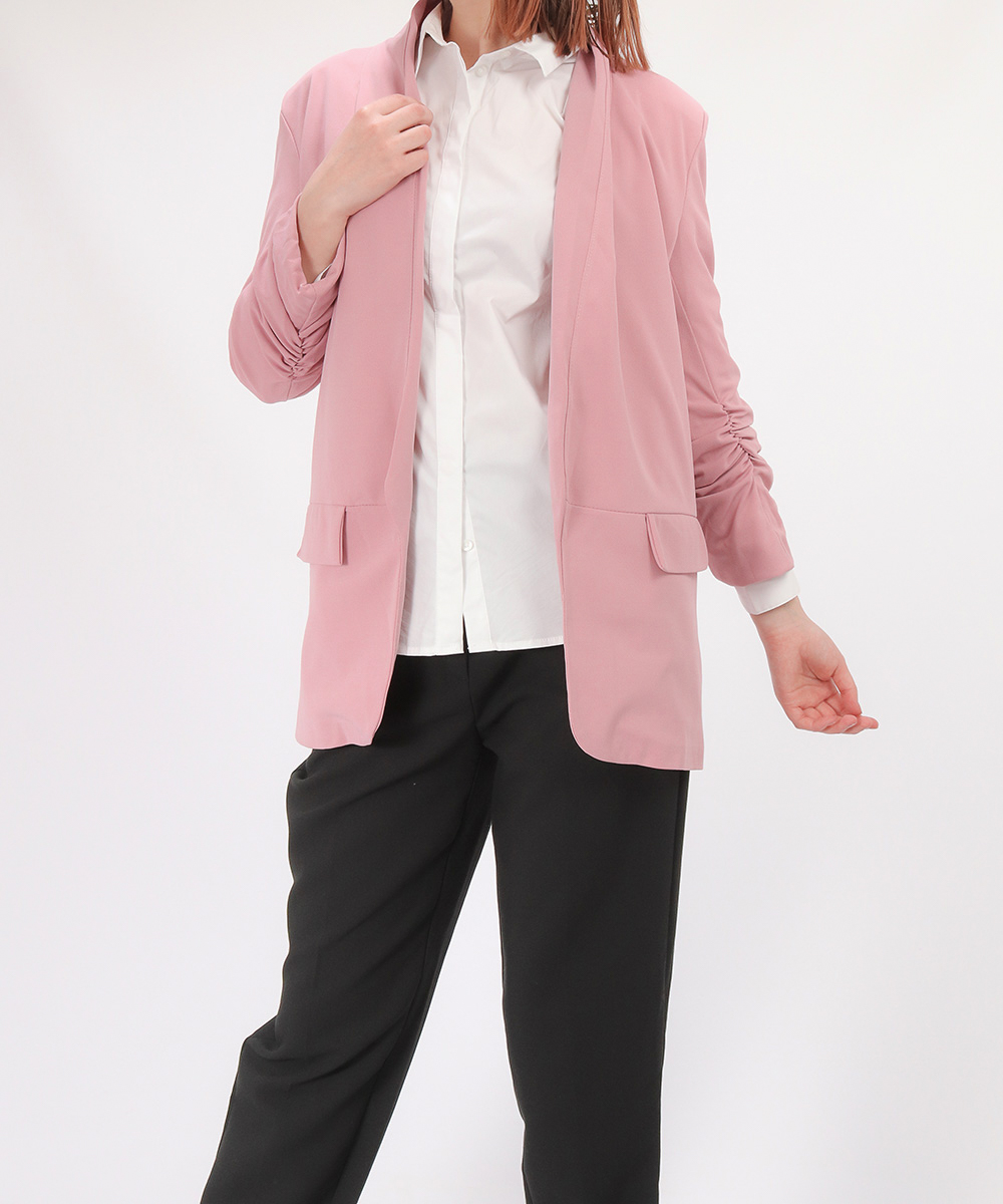 Blazer de primăvară toamnă Miss Look, roz - ab248309 | outletmag.ro