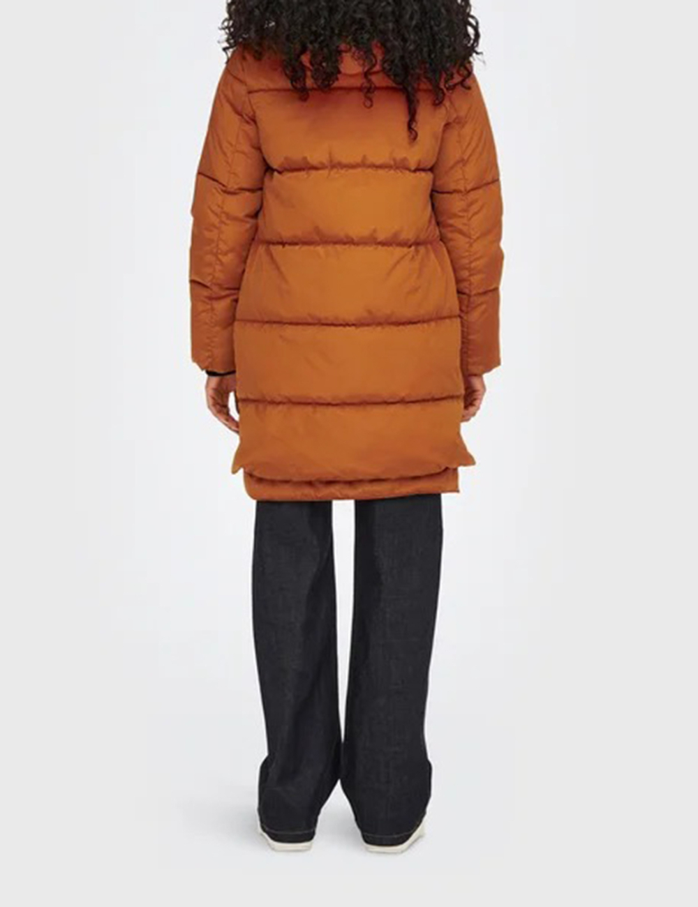 Geaca casual de iarnă Only cu fermoar, maro - ai368648 | outletmag.ro