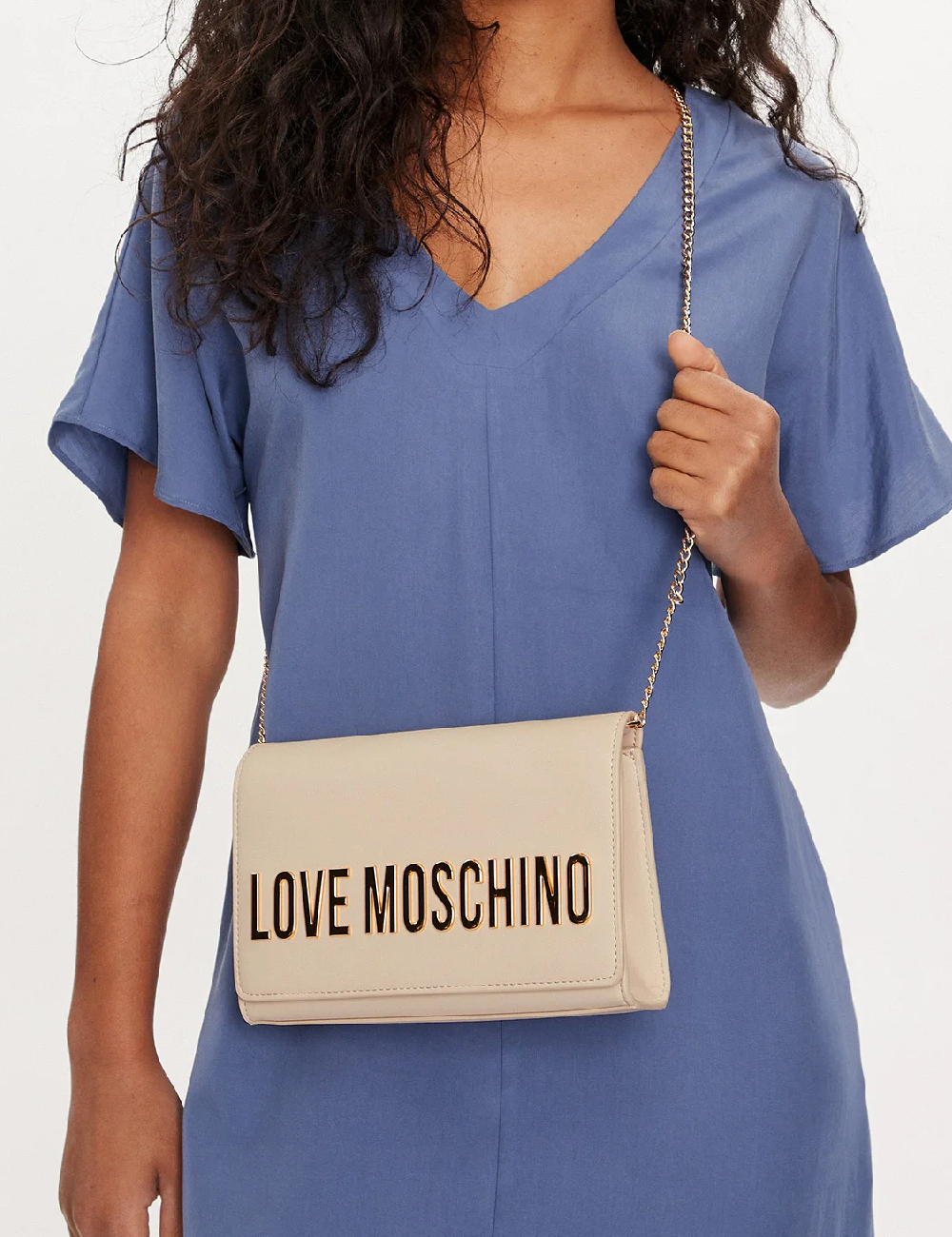 Geanta casual Love Moschino, crem - om561310 | outletmag.ro