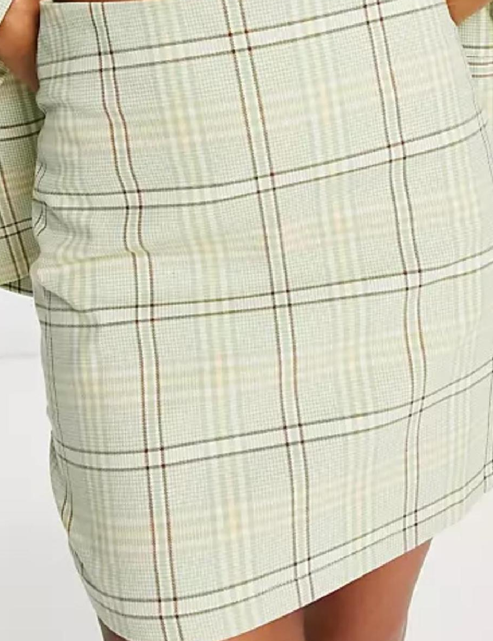 Fusta casual Monki cu fermoar, verde - sa632063 | outletmag.ro