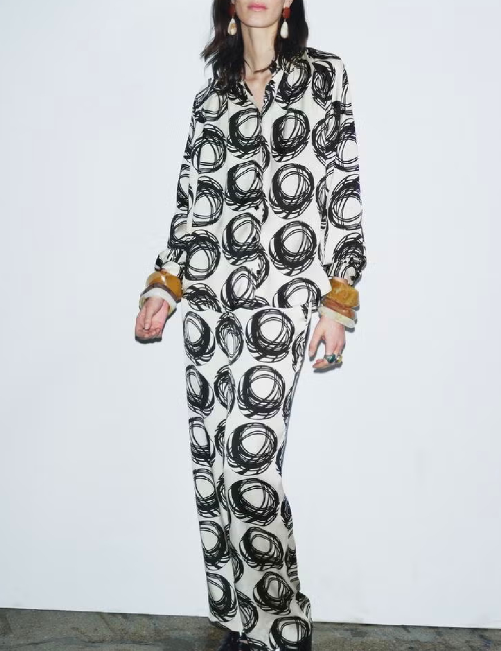 1007様 Camasa casual Zara cu nasturi, negru - sm778016 | outletmag.ro
