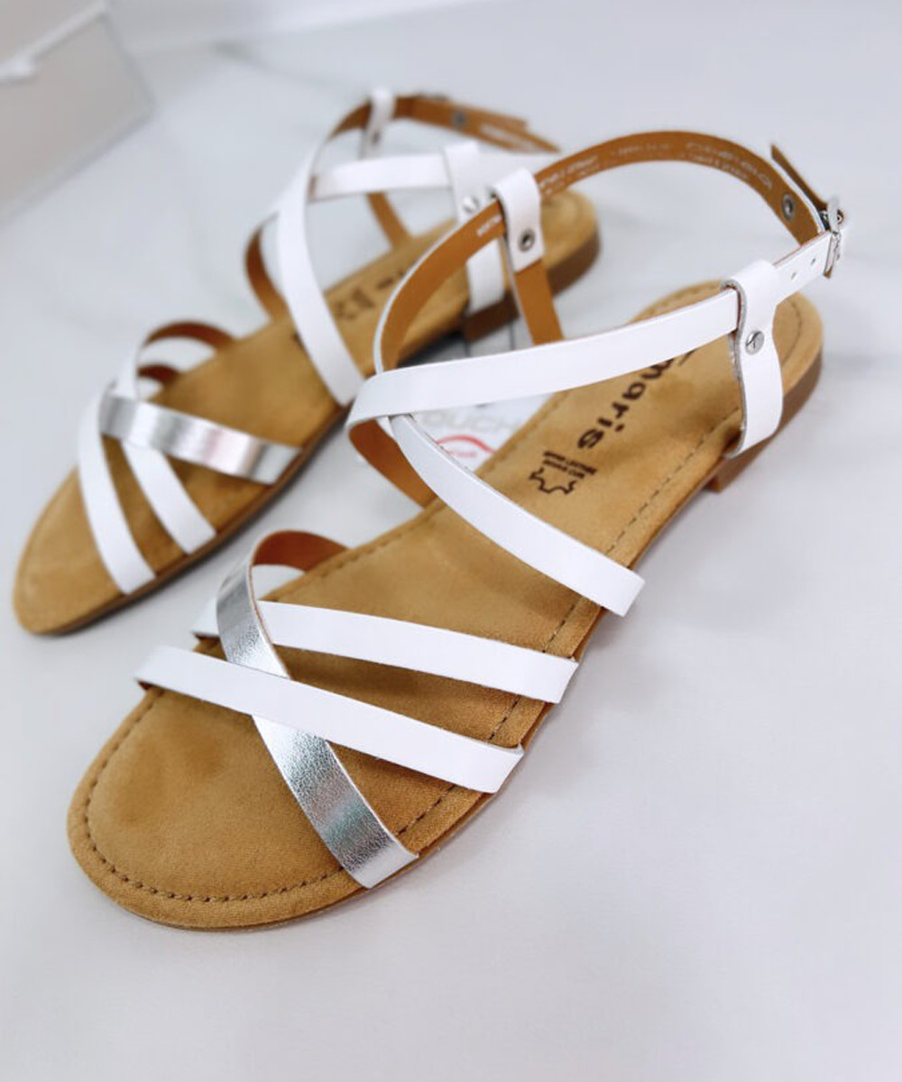 Witte discount sandalen tamaris