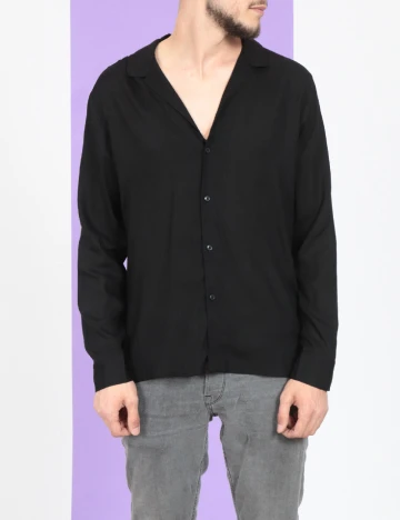 Camasa Topman, negru Negru