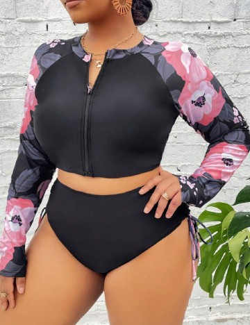 Costum de baie SHEIN CURVE, negru