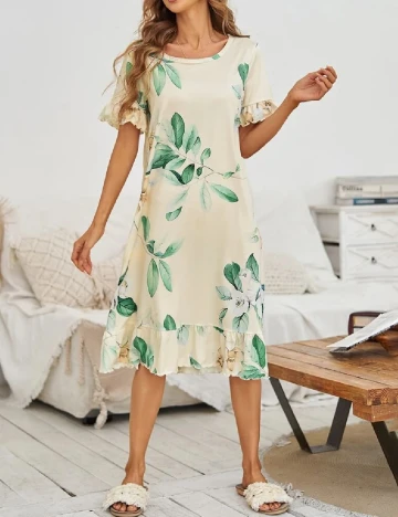 Rochie de noapte SHEIN, crem Crem