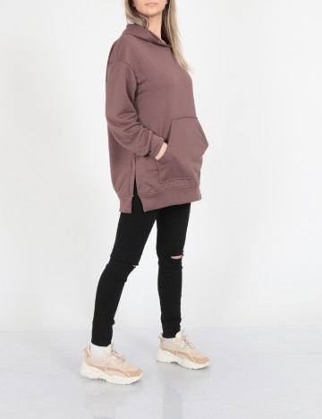 Hanorac OVERSIZE SHEIN, roz pudra inchis