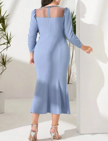 Rochie lunga SHEIN CURVE, albastru Albastru