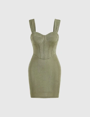 Rochie scurta SHEIN CURVE, verde Verde