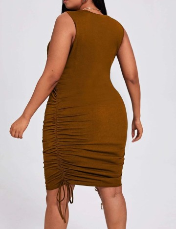 Rochie scurta SHEIN CURVE, maro