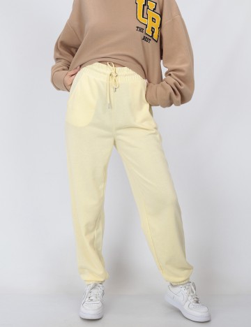 Pantaloni Stradivarius, galben, L