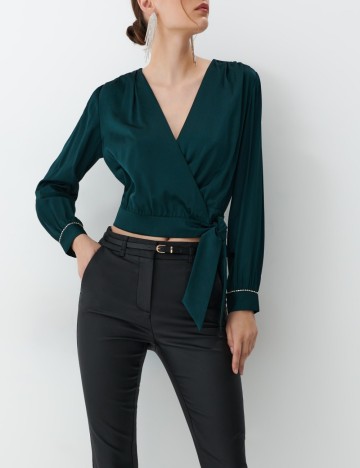 Bluza Mohito, verde inchis