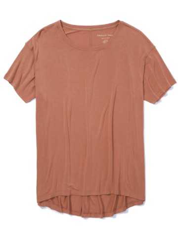 Tricou American Eagle, roz pudra inchis