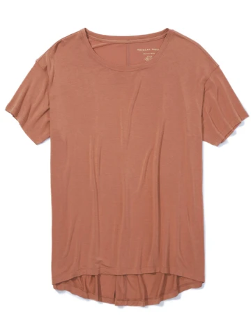 Tricou American Eagle, roz pudra inchis Roz