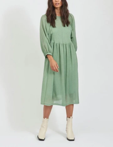 Rochie medie Vila, verde Verde