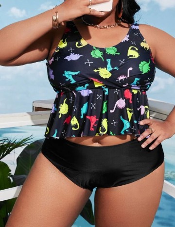 Costum de baie SHEIN CURVE, negru