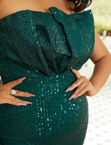 Rochie lunga Plus Size Miss ord, verde