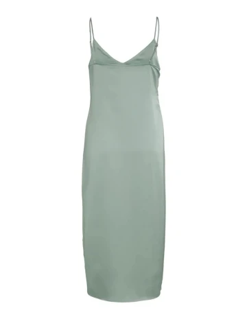 Rochie medie Vila, verde opalin Verde