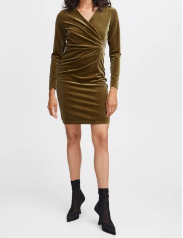 Rochie scurta b.young, verde olive