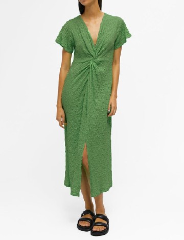 Rochie medie Object, verde