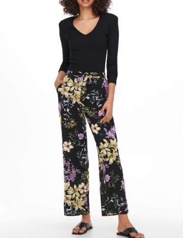 Pantaloni Only, floral print