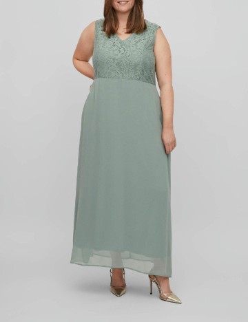 Rochie lunga Plus Size Vila, verde