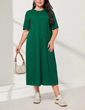 Rochie medie SHEIN CURVE, verde Verde