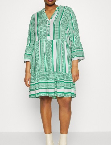 Rochie scurta Only Carmakoma, verde