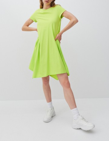 Rochie scurta Reserved, verde neon, XS