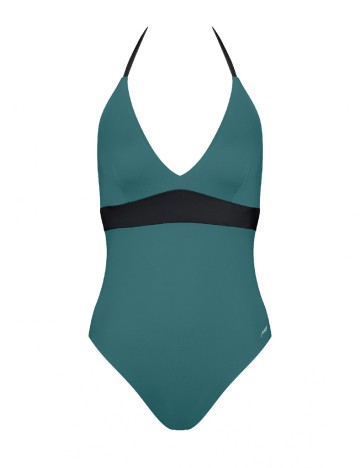 Costum de baie Sloggi by Triumph, verde/negru