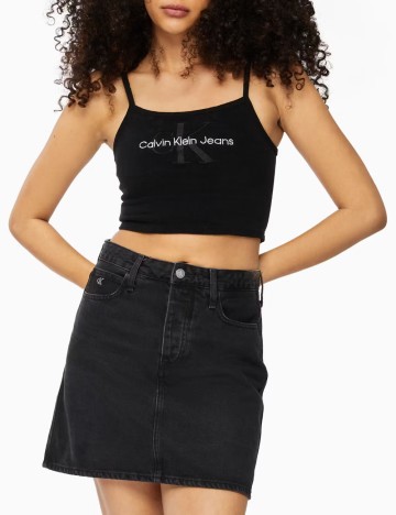 Top Calvin Klein Jeans, negru