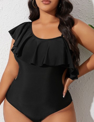 Costum de baie SHEIN CURVE, negru