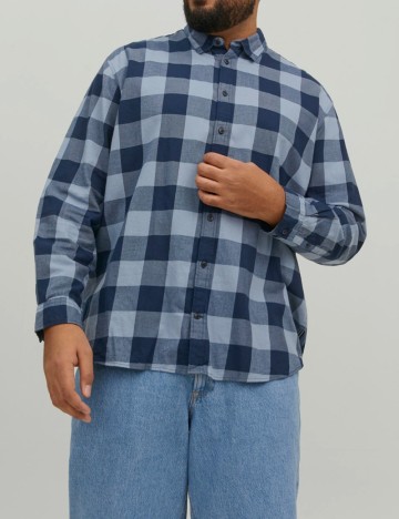 Camasa Jack&Jones Plus Size Men, albastru