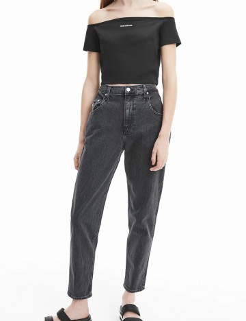 Top Calvin Klein Jeans, negru