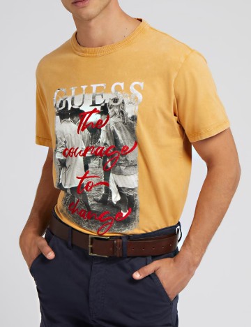 Tricou Guess, mustar