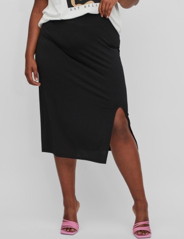 Fusta Plus Size Vila, negru