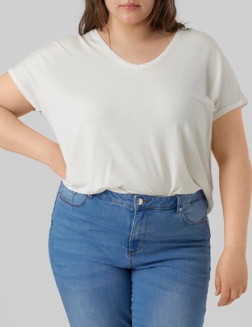 Tricou Vero Moda Curve, alb