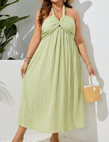 Rochie lunga SHEIN CURVE, verde