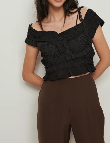 Top NA-KD, negru, 36