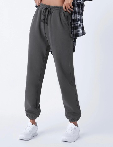 Pantaloni SHEIN, gri inchis