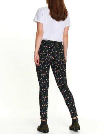 Pantaloni Top Secret, negru floral