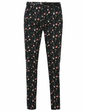 Pantaloni Top Secret, negru floral