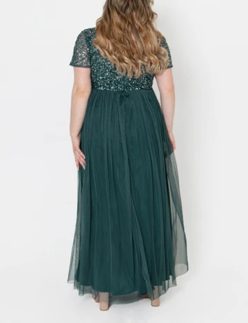 Rochie lunga Maya Deluxe Curve, verde