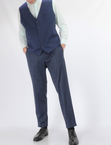 Pantaloni s.Oliver, bleumarin inchis, 54