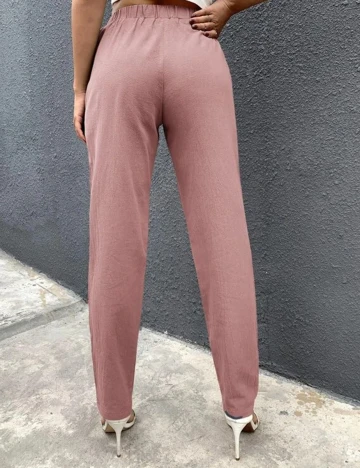 Pantaloni SHEIN, roz Roz