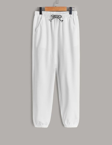 Pantaloni Shein Kids, alb