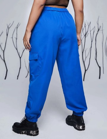 Pantaloni SHEIN CURVE, albastru