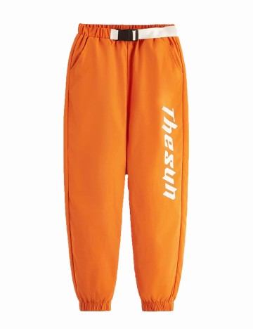 Pantaloni Shein Kids, portocaliu