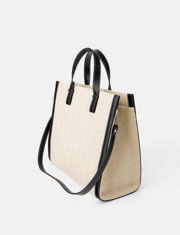 Geanta Zara, crem