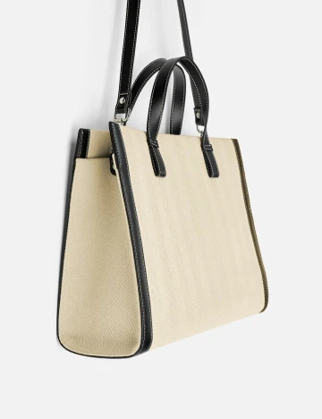 Geanta Zara, crem